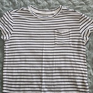 Nomad Bixby Black and White Striped Shirt Size M
